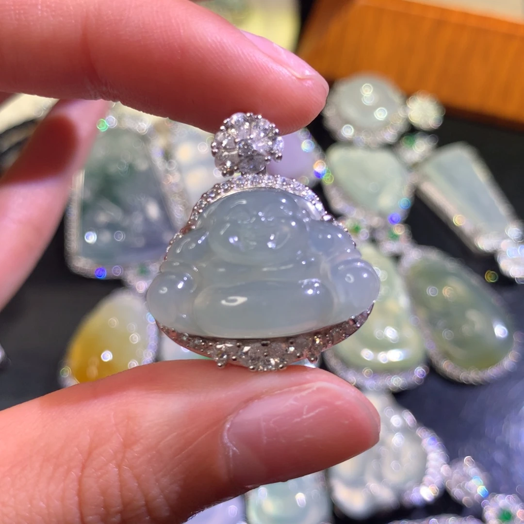 翡翠银S925镶嵌项链