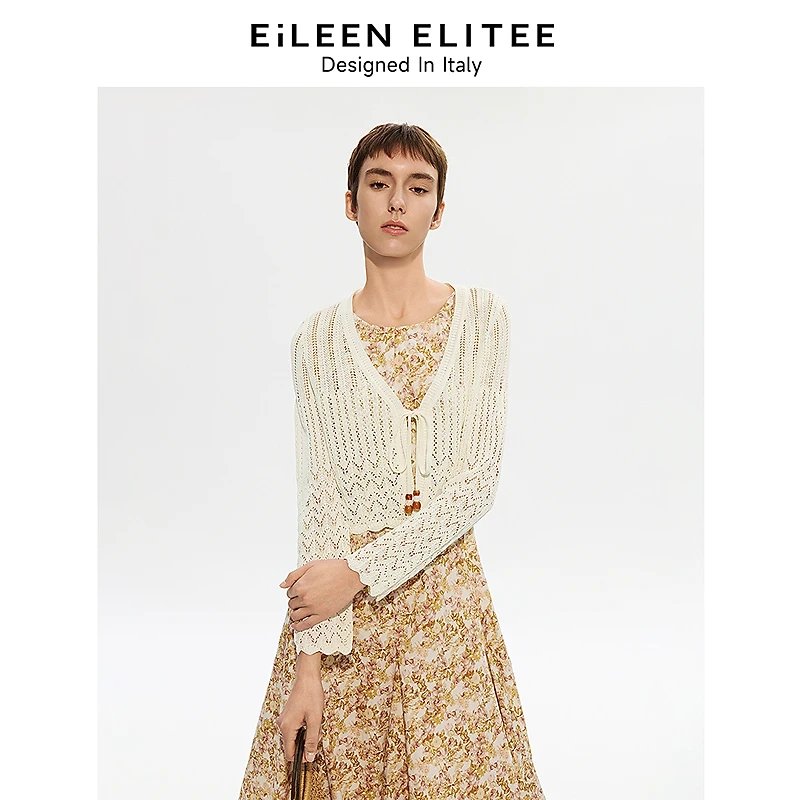 朗姿欧洲EiLEEN ELITEE开衫上衣外套毛衣2025年夏季新款毛针织衫