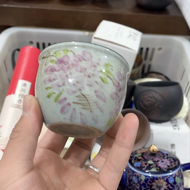 陶瓷茶具全部清清完回家过年