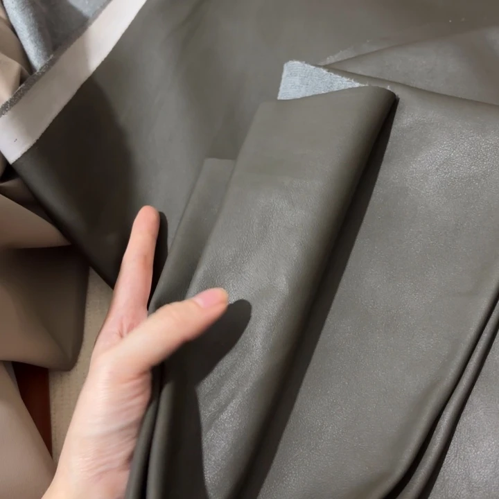 混纺军绿色高货麂皮1米