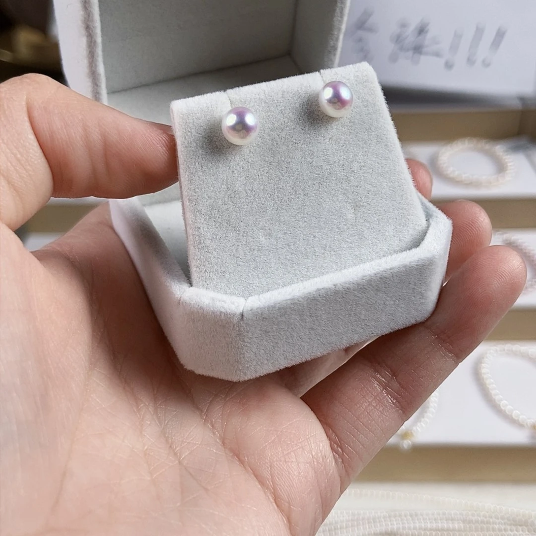 淡水珍珠耳饰银S925镶嵌