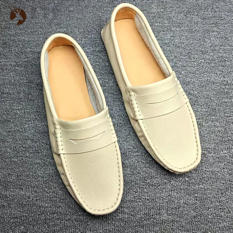 断码清仓  头层牛皮男士豆豆鞋 软皮软底透气  开车驾车皮鞋