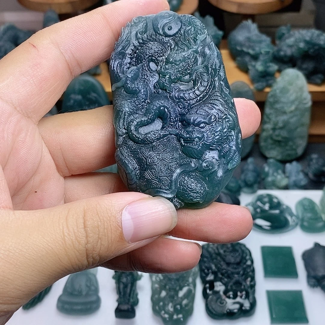 定制翡翠未镶嵌四神兽