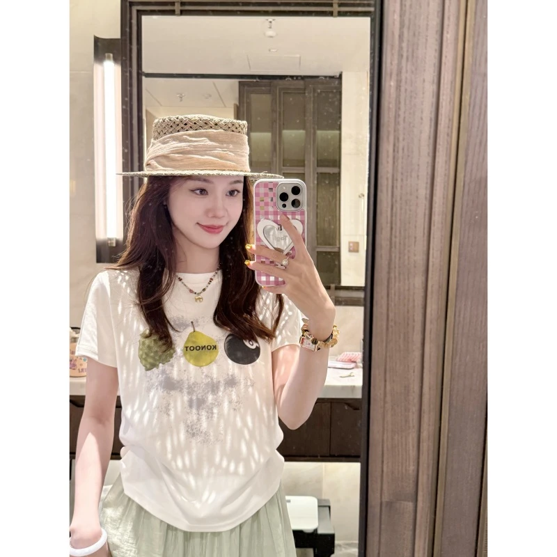 【一颗黑八】夏季时尚设计款卡通印花短袖-DX2025550