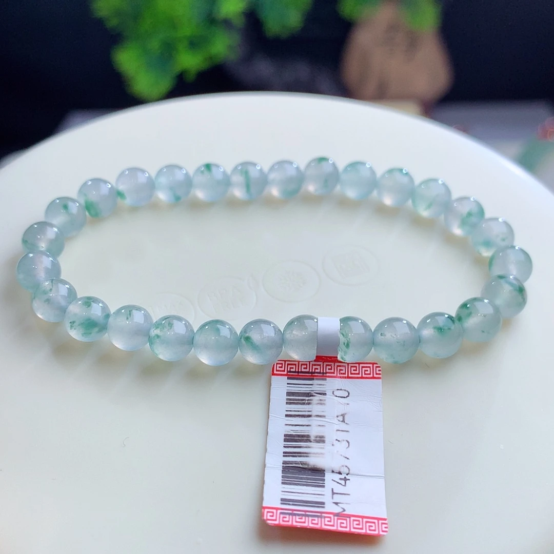 翡翠未镶嵌手串卡6.5