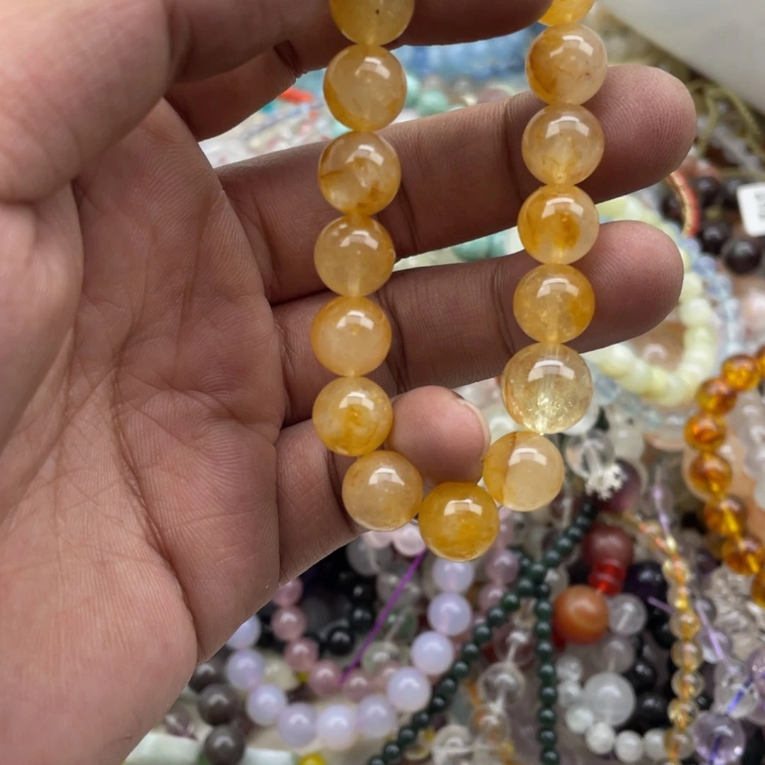 银S925镶嵌手链烟晶