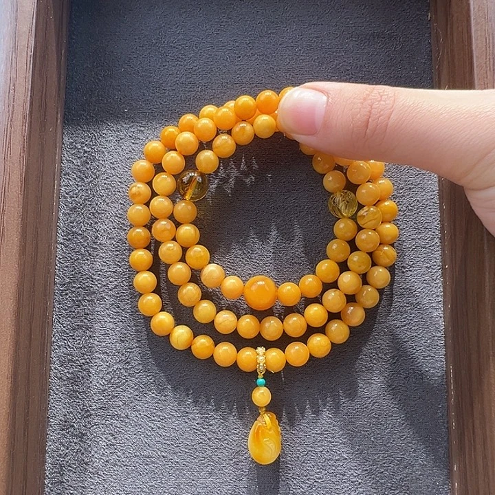 蜜蜡未镶嵌手串7mm蜜蜡手串