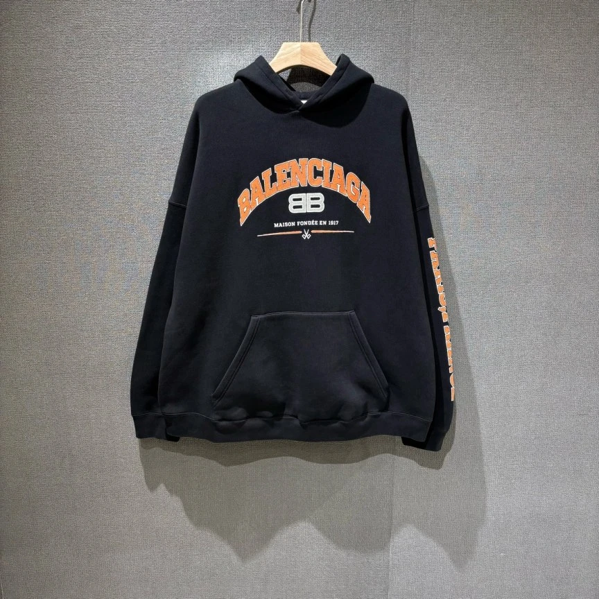 99新 Balenciaga/巴黎世家 （pm）裂纹印花帽衫卫衣 4码/2621