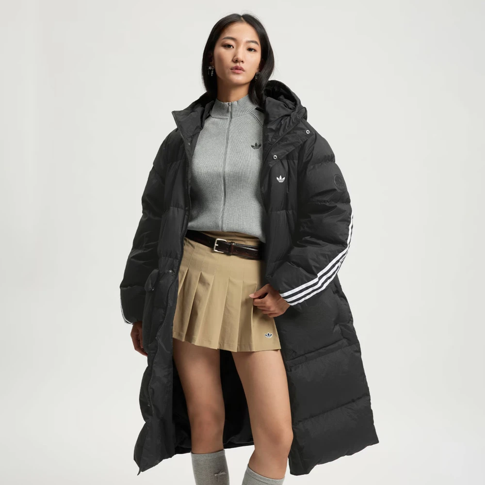 adidas阿迪达斯三叶草男子3S LONG DOWN U运动休闲羽绒服KC2564
