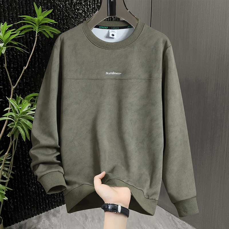 2025秋季新品扎染个性时尚男士圆领潮流卫衣韩版休闲中青年打底衫