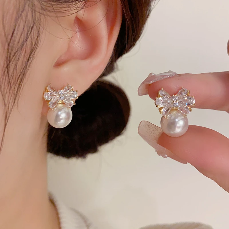 兰知春序文艺风气质立体结耳钉女闪高级感甜美时尚耳环