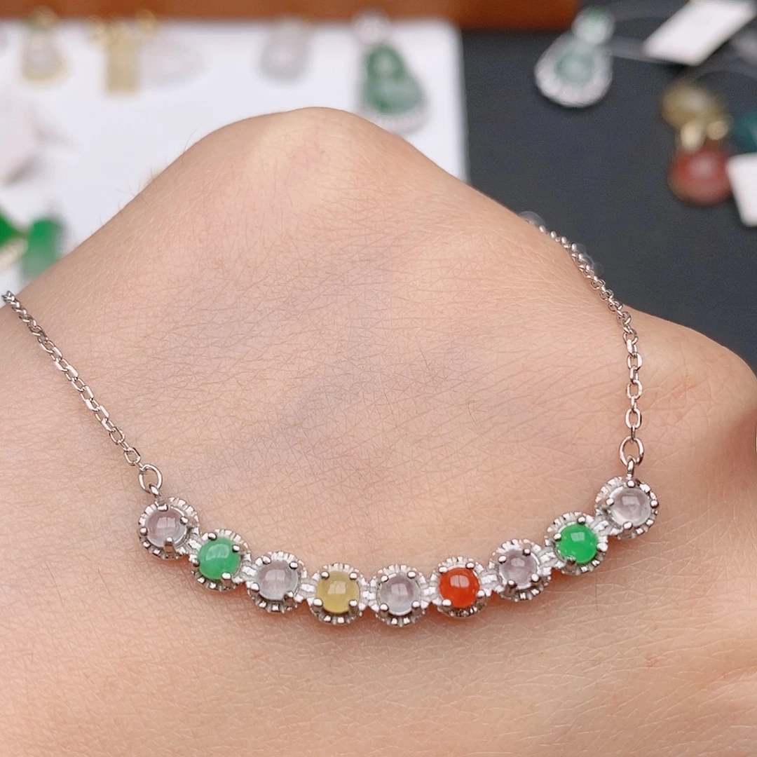 翡翠银S925镶嵌戒指