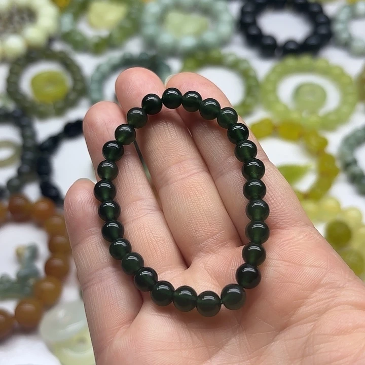 蛇纹石玉手串未镶嵌