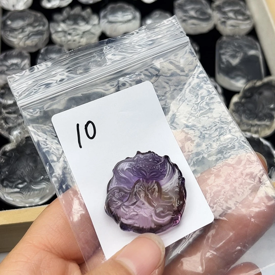 水晶颈饰未镶嵌紫黄五仙10号