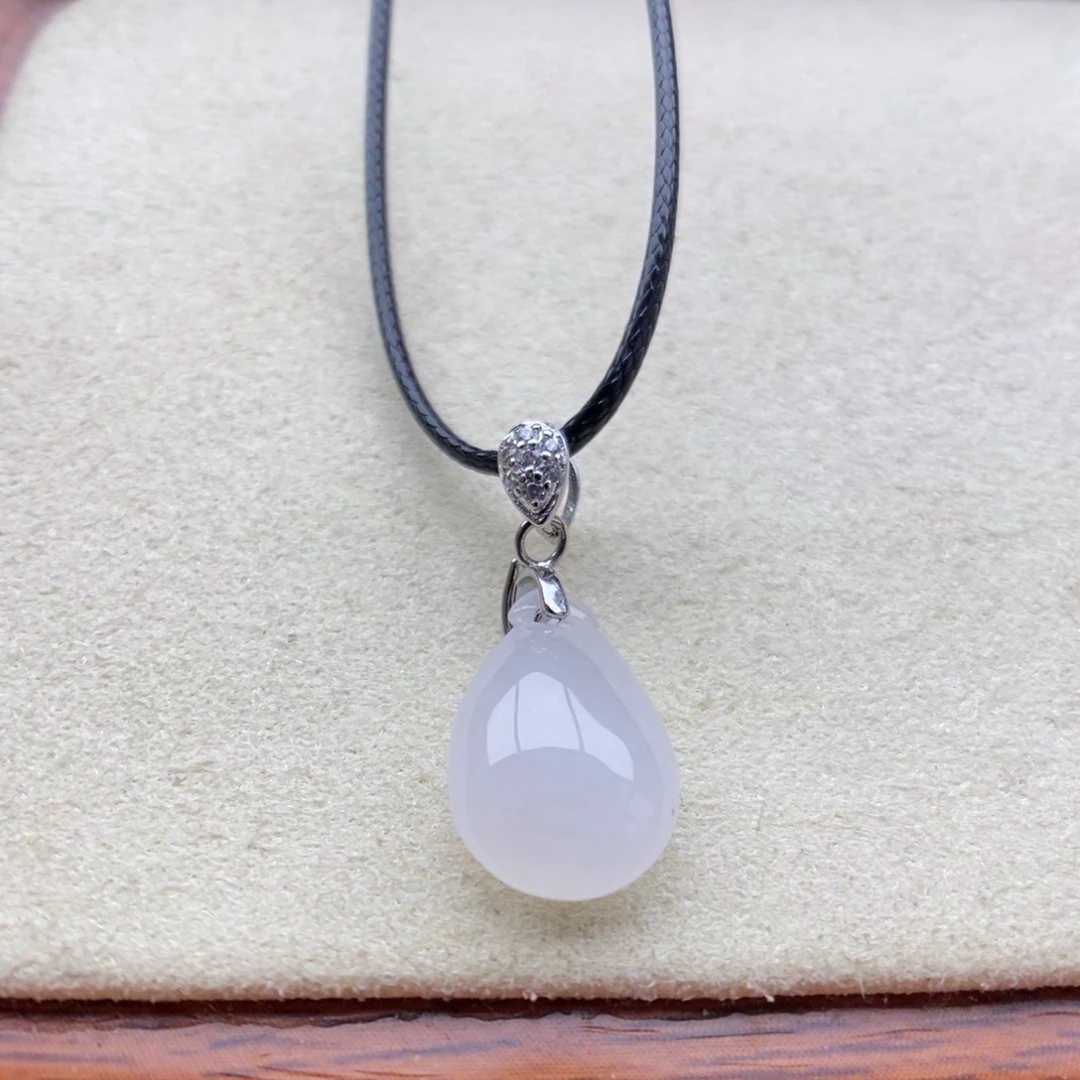 翡翠银S925镶嵌颈饰吊坠6