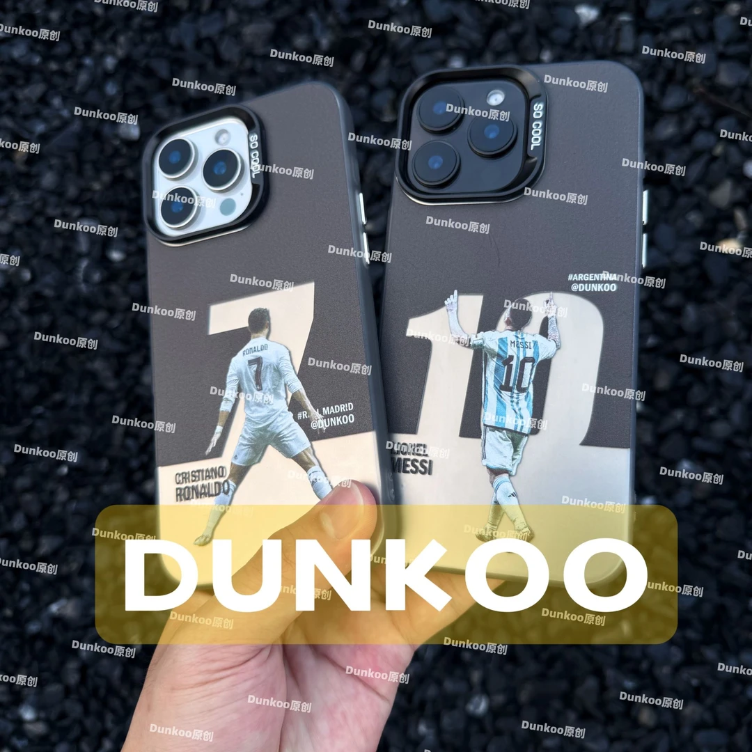 Dunkoo足球球星手机壳C1适用苹果华为小米OPPO一加VIVO荣耀三星