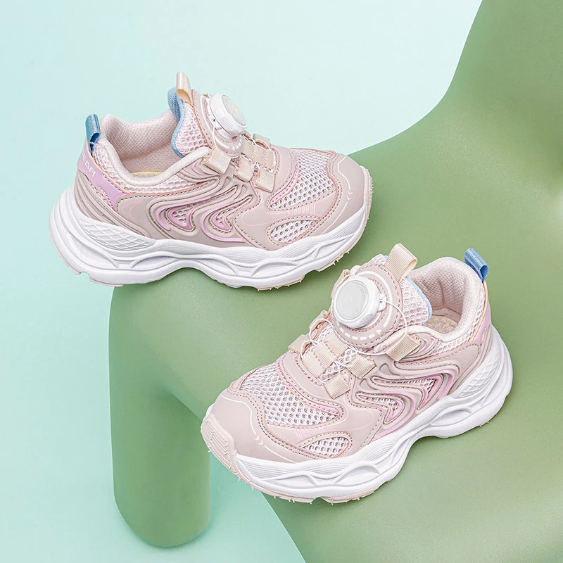 哈比熊童鞋春款女童网面休闲运动鞋小众透气软底百搭女孩老爹鞋