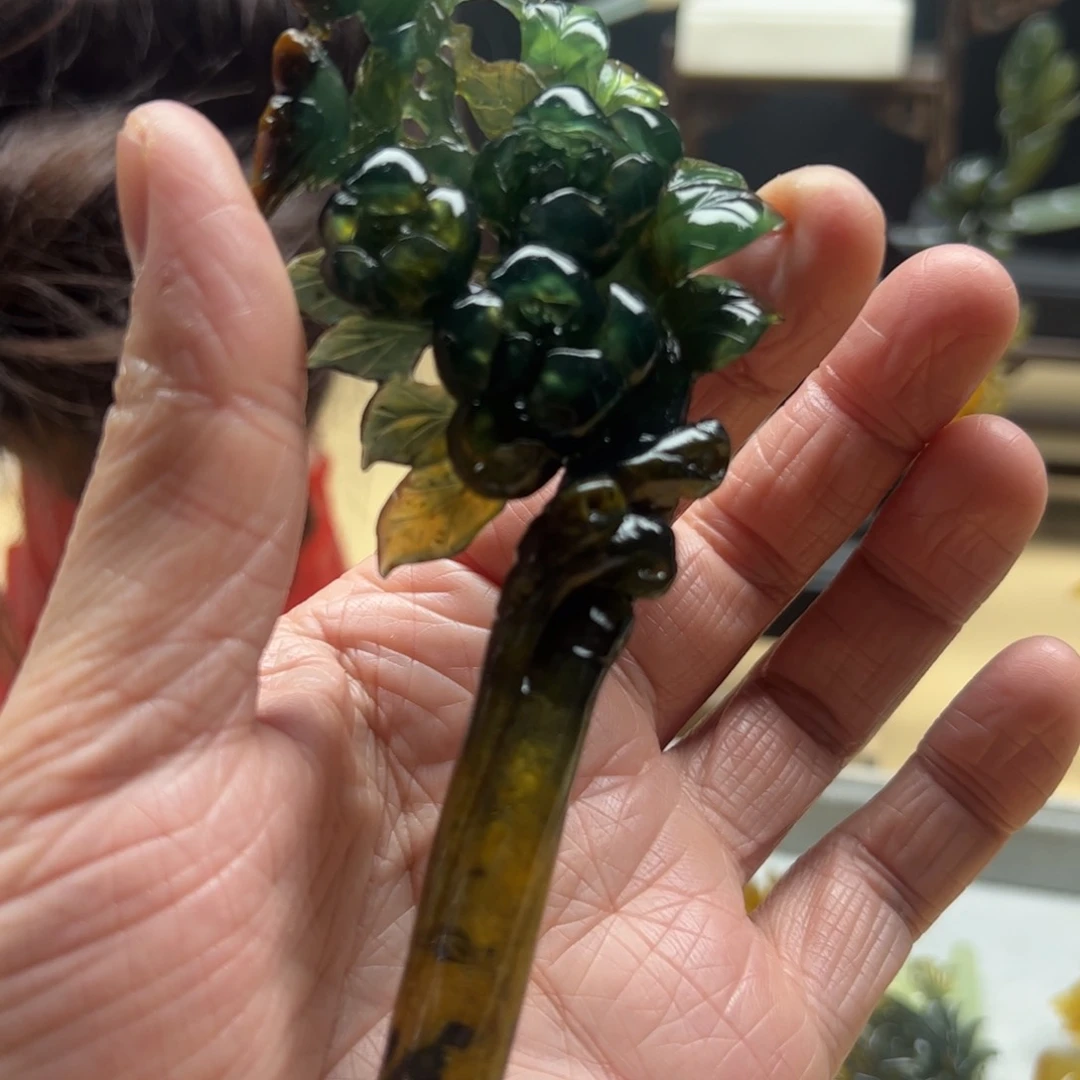 岫玉福利发簪未镶嵌