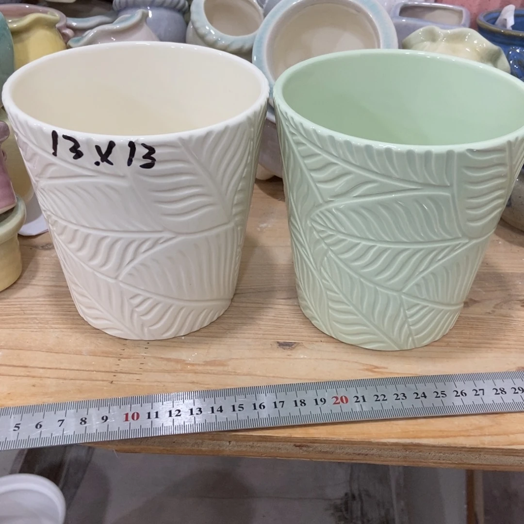 红陶高温陶瓷花盆