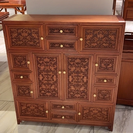 紫檀木类家具责*缅花万福柜