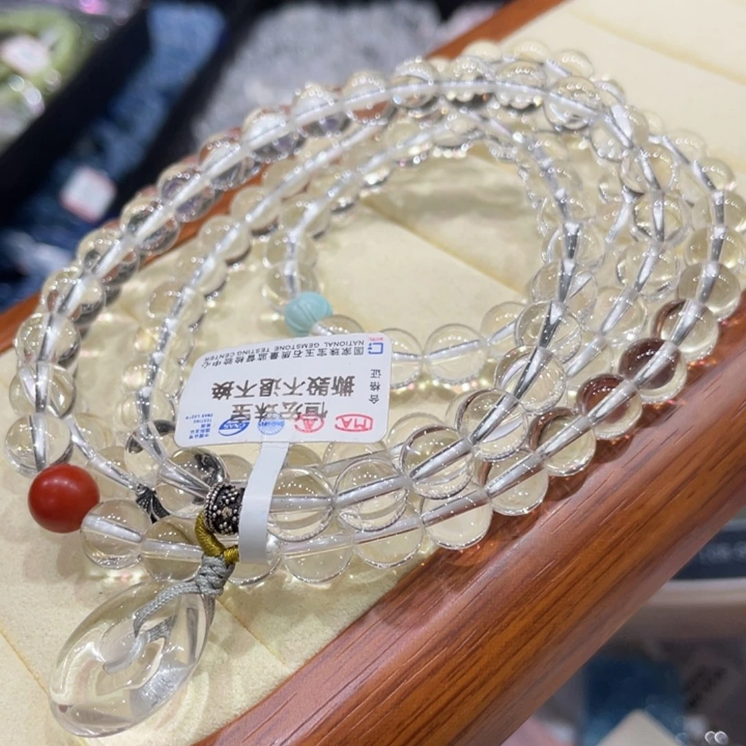 珠宝半成品未镶嵌水晶108颗白水晶