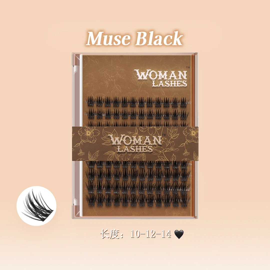 WomanLashes｜MuseBlack湿感轻欧美卷翘大容量假睫毛