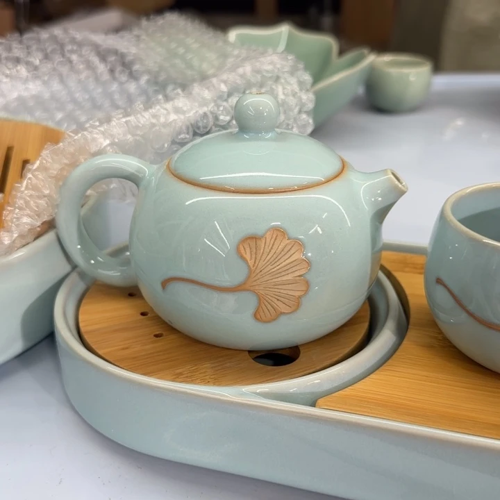 微瑕天青手工银杏西施