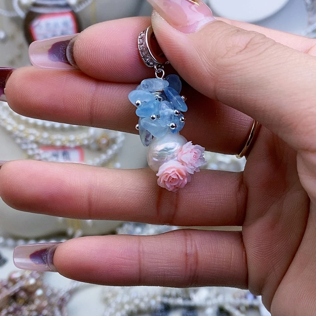 淡水珍珠颈饰银S925镶嵌