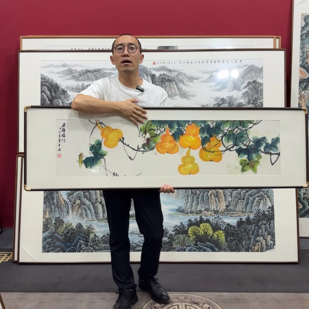 国画带框绘画160/45尺寸