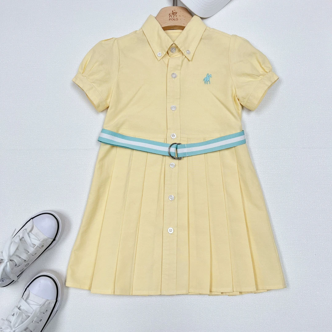 夏季新款中大童学院风短袖夏季少女风女童连衣裙童装短裙时尚