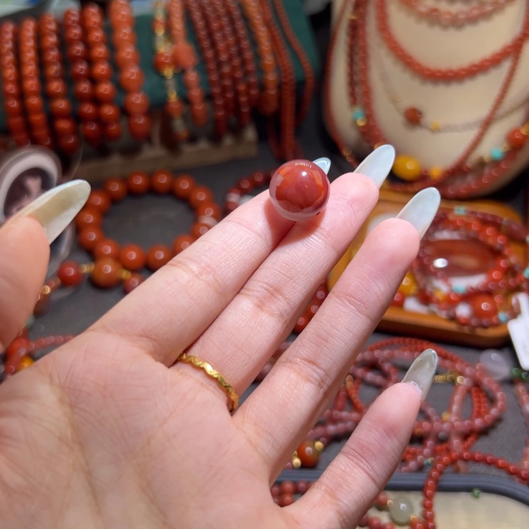 南红玛瑙未镶嵌手串14mm