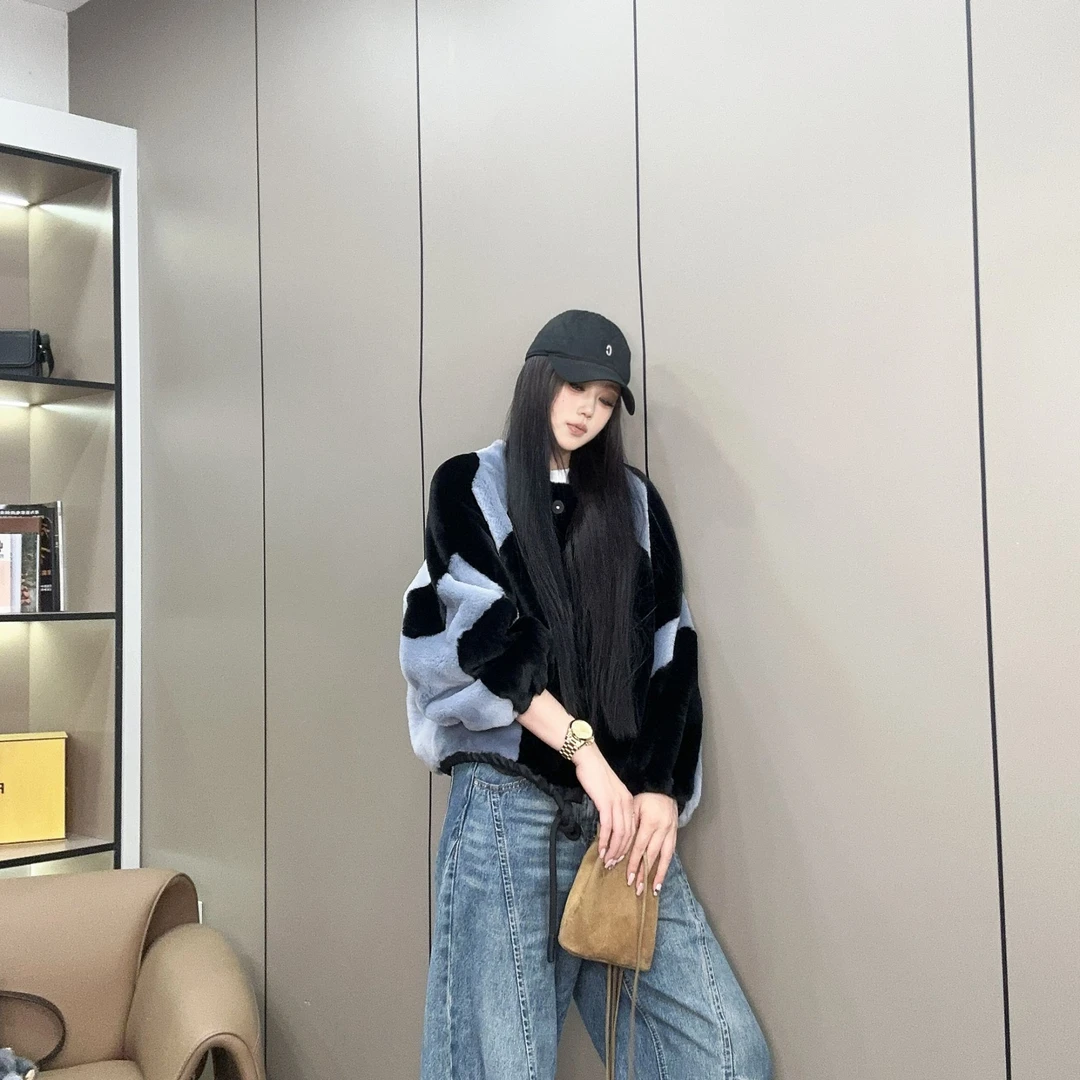 【晴晴推荐】XIASIQING|25FW 85477-F 新款时尚休闲皮毛一体外套