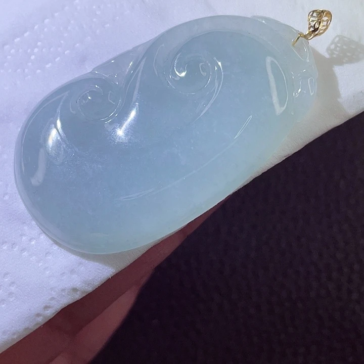 颈饰18K金镶嵌翡翠翡翠