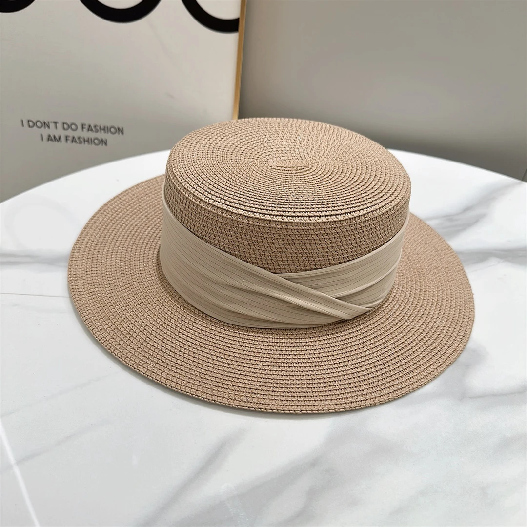 韩版夏日海边防晒遮阳帽子百搭轻奢沙滩度假风遮阳小礼帽太阳帽