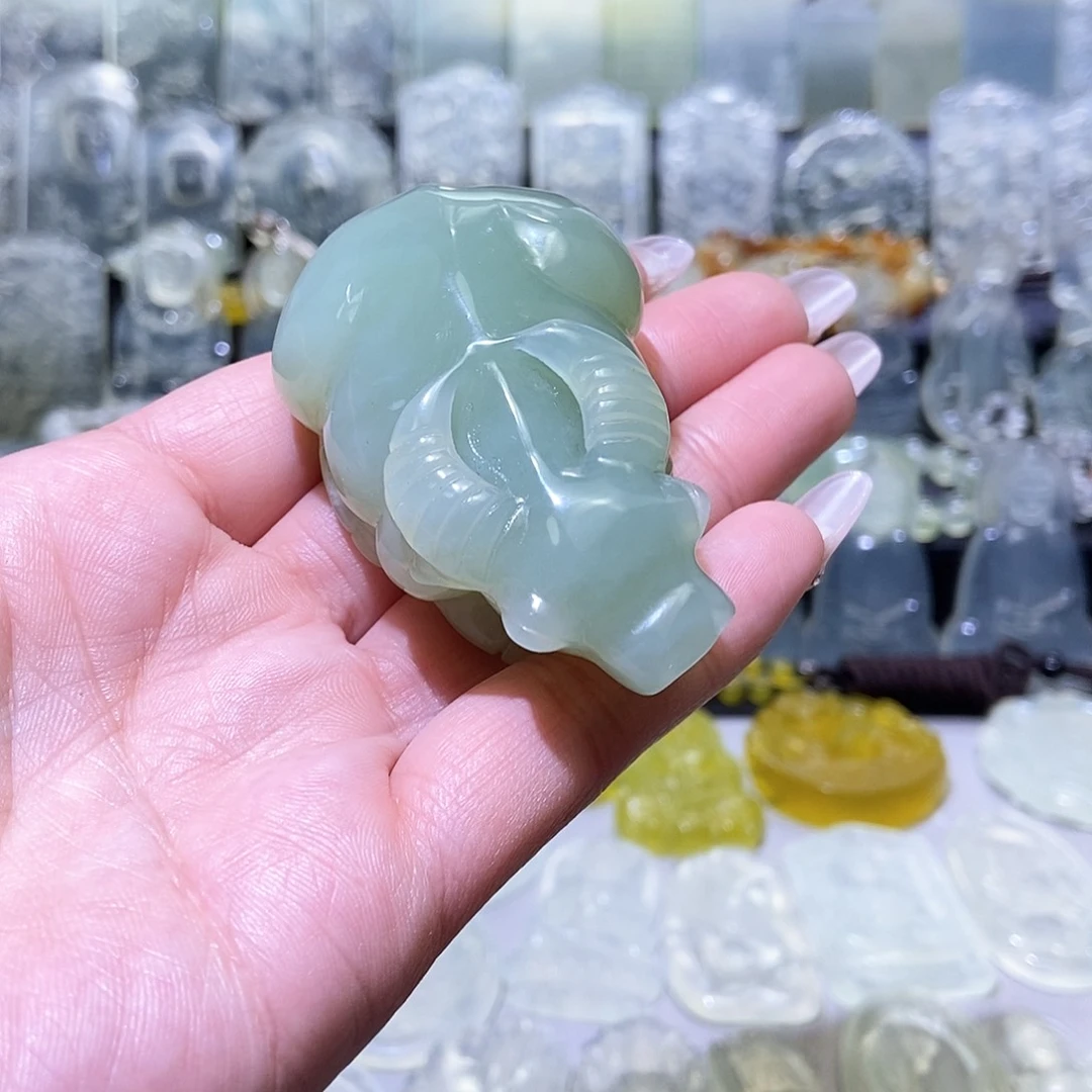 岫玉手把件未镶嵌A****。