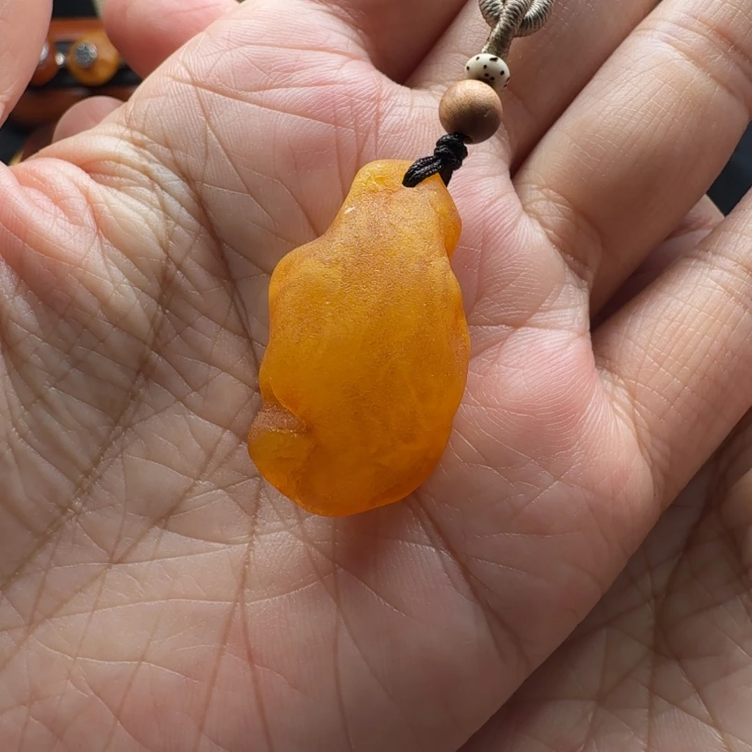 琥珀裸石未镶嵌海漂吊坠