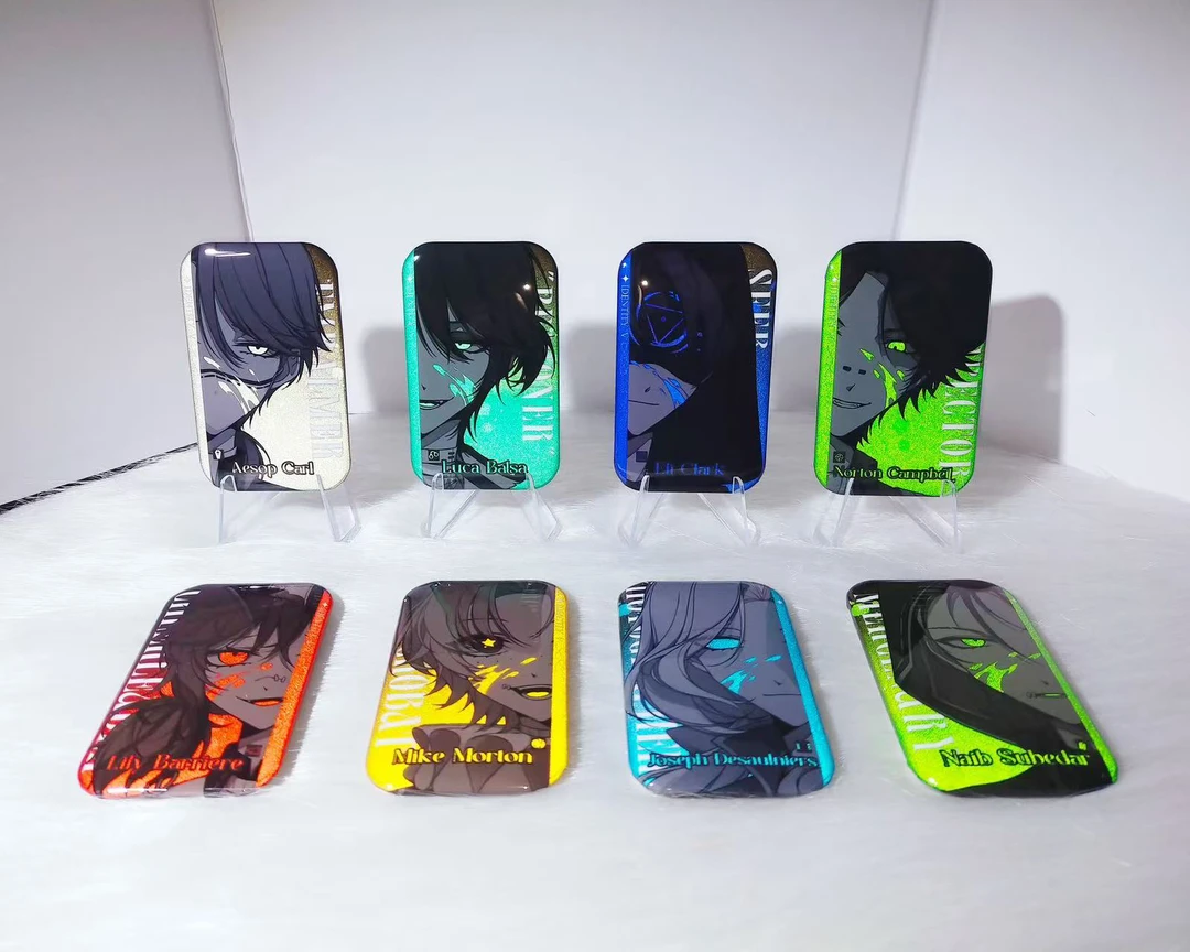 【拆盒】同人周边 恶人系列盲盒反光方形吧唧 亚克力普麻方卡代拆