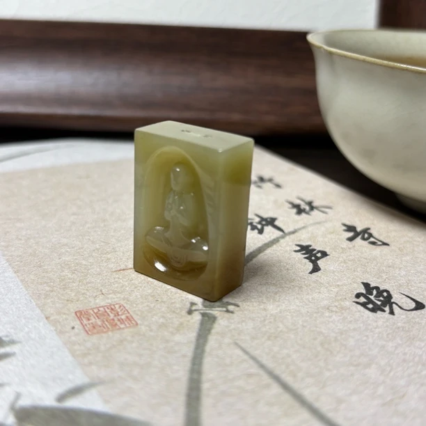 和田玉【悟道】无相佛吊坠