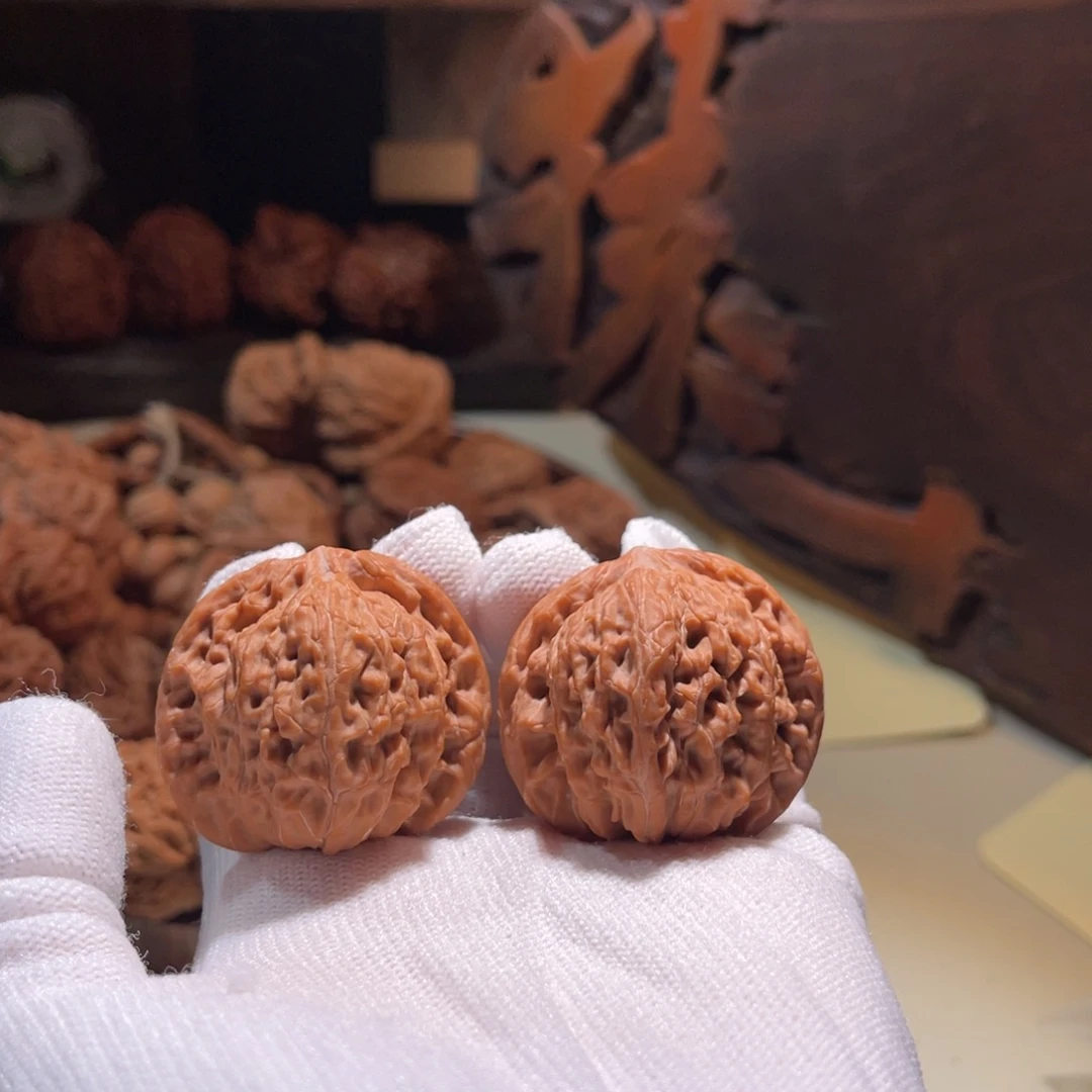 文玩核桃把件41磨盘全品