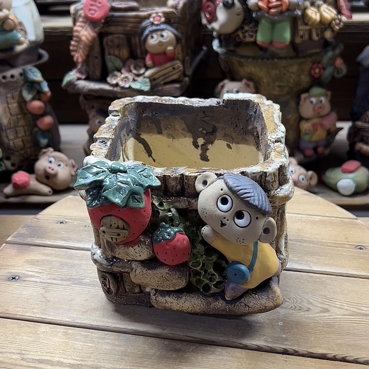 嘻哈多肉花盆百搭