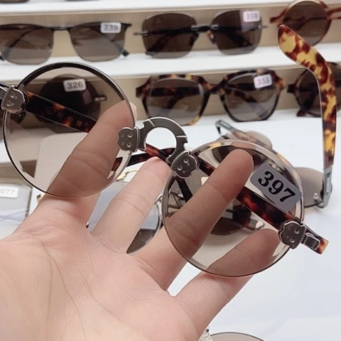 一体款天然水晶石镜