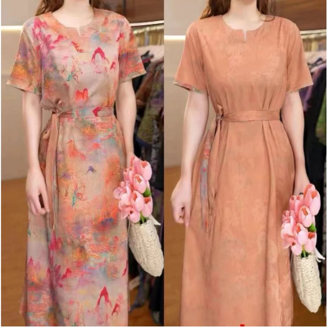 5599-53新款系带女士夏季连衣裙