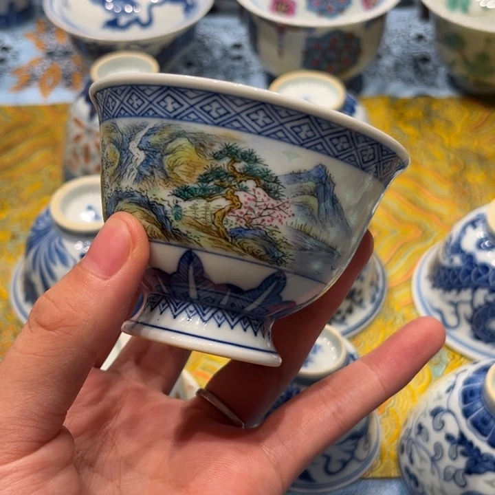 古***董景德镇陶瓷高温杯子