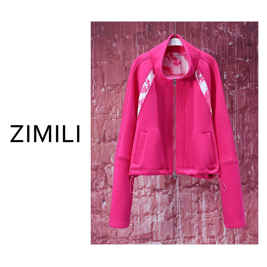 【亮哥女装】2025秋冬新品《映日荷花别样红》红踯躅水波纹外套ms017