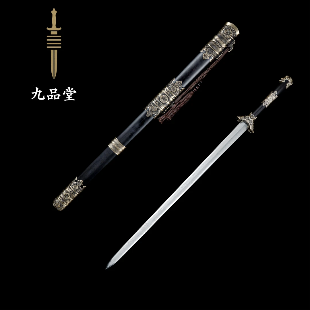 晖日战剑——黑檀木纯黄铜——花纹钢