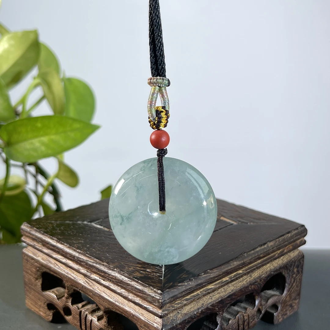 JYB19-155  天然缅甸A货翡翠  平安扣