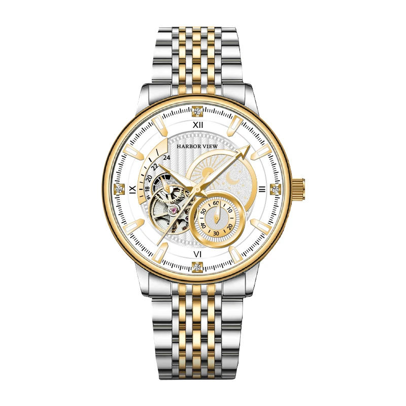 【飞行员】男士高端商务全自动机械表HARBORVIEWHW H-7750系列-wan