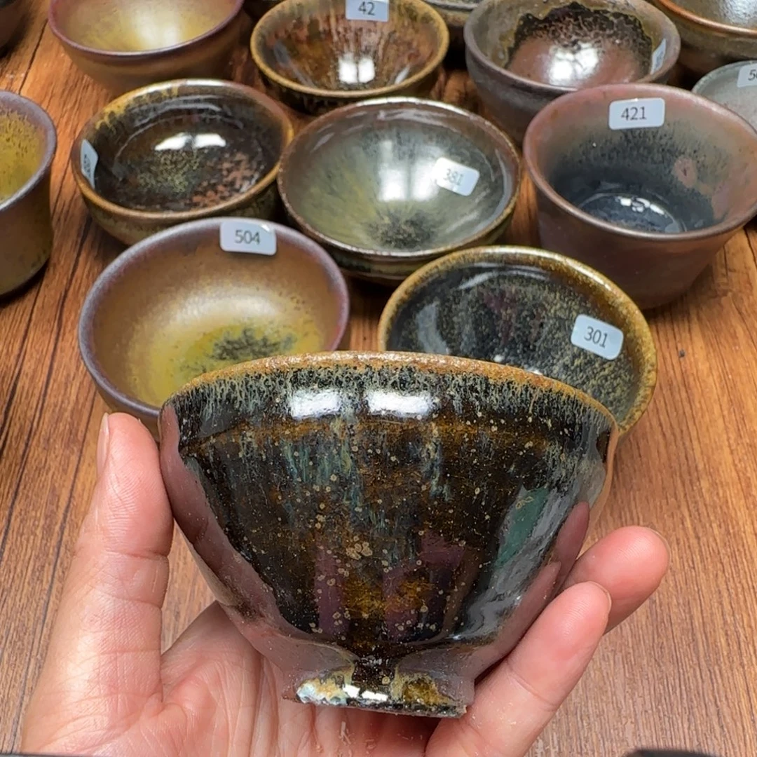 柴烧建盏茶盏茶杯501