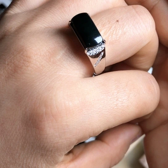 翡翠戒指银S925镶嵌缅甸天然A货翡翠