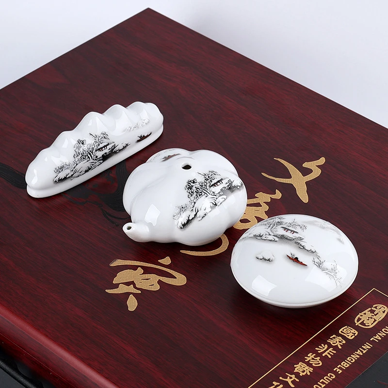 初学全套文房四宝高级套装笔墨纸砚手提古风豪华款文房四宝礼盒装